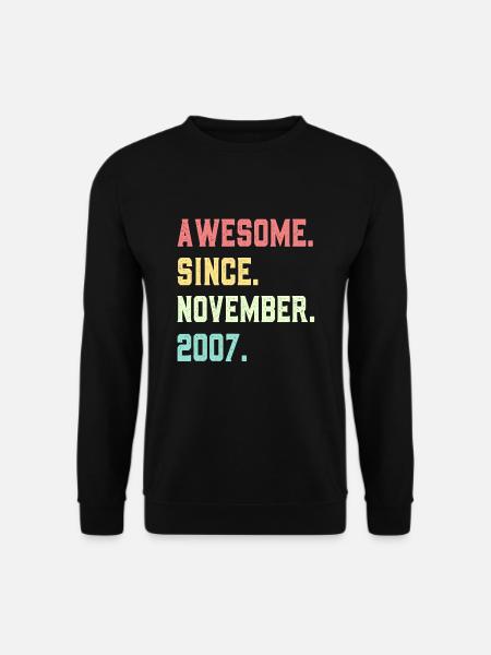 Awesome Since November 2007 - Unisex Sweatshirt - black