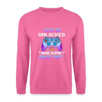 Level 36 Unlocked Awesome Since 1987 Funny Gamer - Unisex Sweatshirt - pink - Front