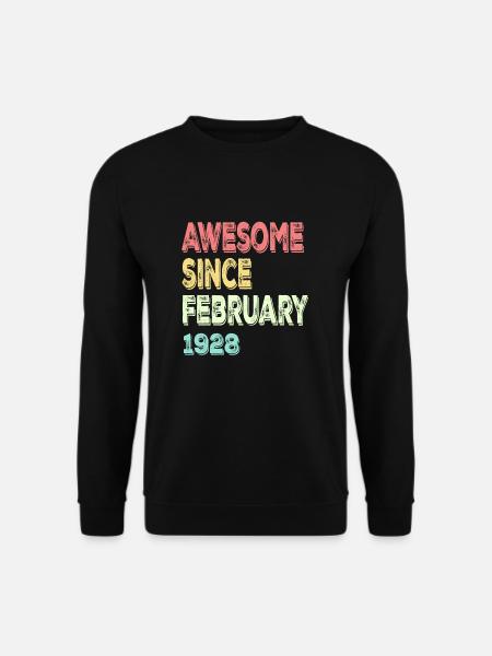 Awesome since February 1928 - Unisex Sweatshirt - black