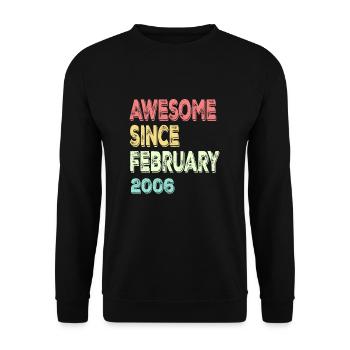 Großartig seit Februar 2006 - Unisex Pullover - Schwarz - Vorne - Alina (178cm) & Michal (187cm)