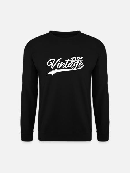 Vintage 1981 Geburtstagsgeschenk 1981 - Unisex Pullover - Schwarz
