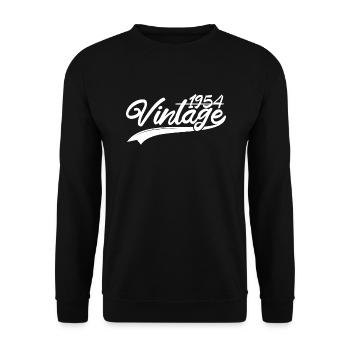 Vintage 1954 Birthday Gift 1954 - Unisex Sweatshirt - black - Front - Alina (178cm) & Michal (187cm)