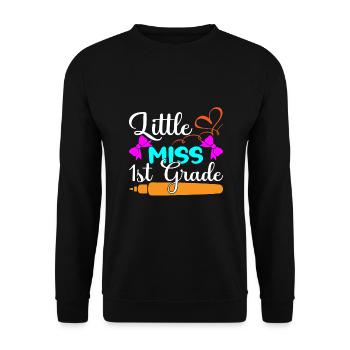 Hello 1st Grade Back To School First Day - Unisex Sweatshirt - black - Front - Alina (178cm) & Michal (187cm)