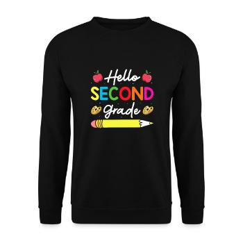 Zweite Klasse Rainbow Girls Jungen Lehrerteam 2. - Unisex Pullover - Schwarz - Vorne - Alina (178cm) & Michal (187cm)
