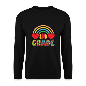 Zweite Klasse Rainbow Girls Jungen Lehrerteam 2. - Unisex Pullover - Schwarz - Vorne - Alina (178cm) & Michal (187cm)