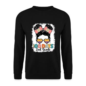 Zweite Klasse Rainbow Girls Jungen Lehrerteam 2. - Unisex Pullover - Schwarz - Vorne - Alina (178cm) & Michal (187cm)