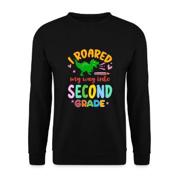 Zweite Klasse Rainbow Girls Jungen Lehrerteam 2. - Unisex Pullover - Schwarz - Vorne - Alina (178cm) & Michal (187cm)