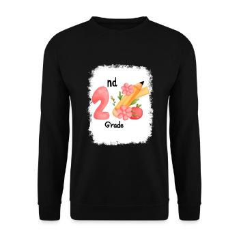 Second Grade Rainbow Girls Boys Teacher Team 2nd - Unisex Sweatshirt - black - Front - Alina (178cm) & Michal (187cm)