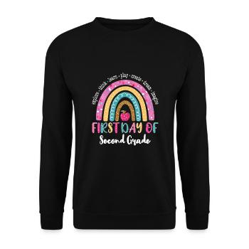 Zweite Klasse Rainbow Girls Jungen Lehrerteam 2. - Unisex Pullover - Schwarz - Vorne - Alina (178cm) & Michal (187cm)