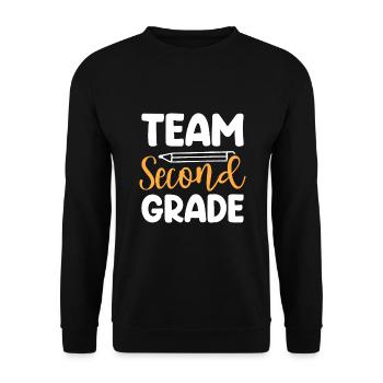 Zweite Klasse Rainbow Girls Jungen Lehrerteam 2. - Unisex Pullover - Schwarz - Vorne - Alina (178cm) & Michal (187cm)