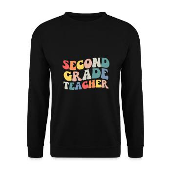 Zweite Klasse Rainbow Girls Jungen Lehrerteam 2. - Unisex Pullover - Schwarz - Vorne - Alina (178cm) & Michal (187cm)