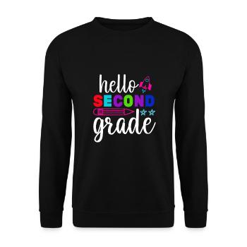 Zweite Klasse Rainbow Girls Jungen Lehrerteam 2. - Unisex Pullover - Schwarz - Vorne - Alina (178cm) & Michal (187cm)