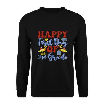 Zweite Klasse Rainbow Girls Jungen Lehrerteam 2. - Unisex Pullover - Schwarz - Vorne - Alina (178cm) & Michal (187cm)
