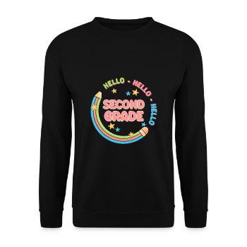Zweite Klasse Rainbow Girls Jungen Lehrerteam 2. - Unisex Pullover - Schwarz - Vorne - Alina (178cm) & Michal (187cm)