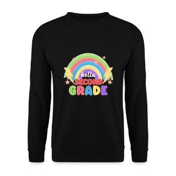Zweite Klasse Rainbow Girls Jungen Lehrerteam 2. - Unisex Pullover - Schwarz - Vorne - Alina (178cm) & Michal (187cm)