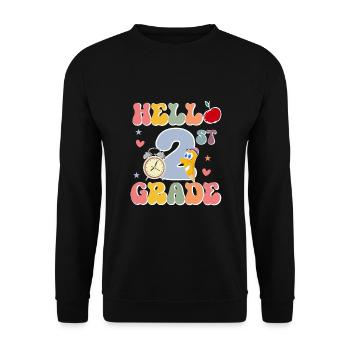 Zweite Klasse Rainbow Girls Jungen Lehrerteam 2. - Unisex Pullover - Schwarz - Vorne - Alina (178cm) & Michal (187cm)