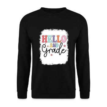 Second Grade Rainbow Girls Boys Teacher Team 2nd - Unisex Sweatshirt - black - Front - Alina (178cm) & Michal (187cm)