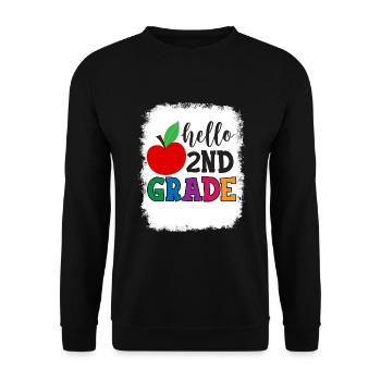 Second Grade Rainbow Girls Boys Teacher Team 2nd - Unisex Sweatshirt - black - Front - Alina (178cm) & Michal (187cm)