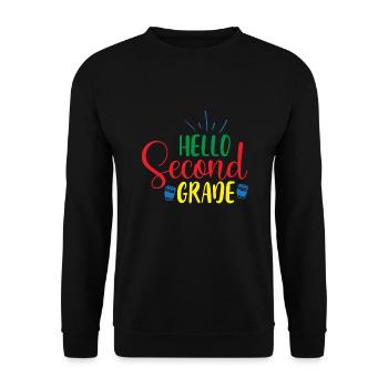 Second Grade Rainbow Girls Boys Teacher Team 2nd - Unisex Sweatshirt - black - Front - Alina (178cm) & Michal (187cm)