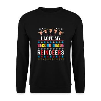 Zweite Klasse Rainbow Girls Jungen Lehrerteam 2. - Unisex Pullover - Schwarz - Vorne - Alina (178cm) & Michal (187cm)