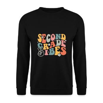 Zweite Klasse Rainbow Girls Jungen Lehrerteam 2. - Unisex Pullover - Schwarz - Vorne - Alina (178cm) & Michal (187cm)