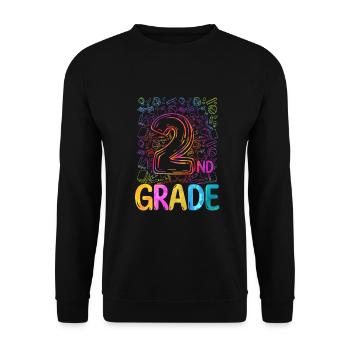 Zweite Klasse Rainbow Girls Jungen Lehrerteam 2. - Unisex Pullover - Schwarz - Vorne - Alina (178cm) & Michal (187cm)