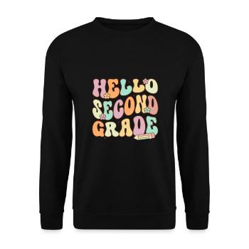 Second Grade Rainbow Girls Boys Teacher Team 2nd - Unisex Sweatshirt - black - Front - Alina (178cm) & Michal (187cm)