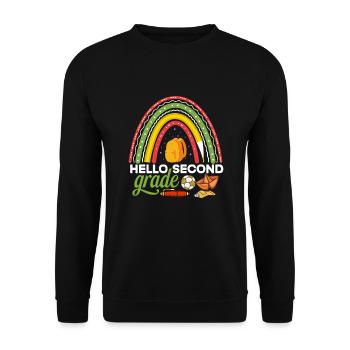 Zweite Klasse Rainbow Girls Jungen Lehrerteam 2. - Unisex Pullover - Schwarz - Vorne - Alina (178cm) & Michal (187cm)