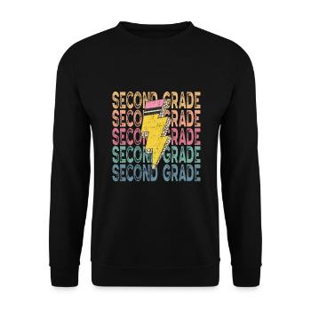Zweite Klasse Rainbow Girls Jungen Lehrerteam 2. - Unisex Pullover - Schwarz - Vorne - Alina (178cm) & Michal (187cm)