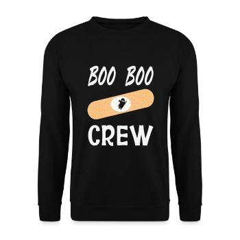 Boo Boo Crew Nurse Shirts Halloween Nurse Shirts - Unisex Sweatshirt - black - Front - Alina (178cm) & Michal (187cm)