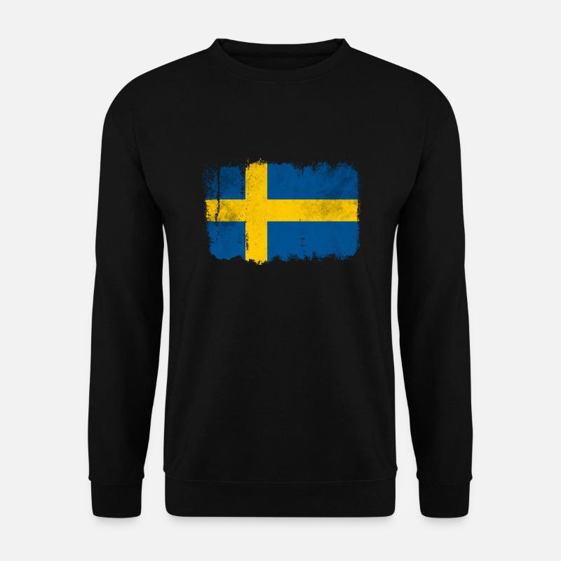 Schwedische Flagge - Unisex Pullover - Schwarz