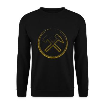 Ruhrpott Schlägel und Eisen Ruhrgebiet - Unisex Pullover - Schwarz - Vorne - Alina (178cm) & Michal (187cm)