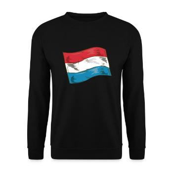 Drapeau luxembourgeois Drapeau luxembourgeois Accueil - Sweat-shirt Unisexe - noir - Devant - Alina (178cm) & Michal (187cm)