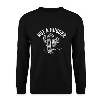 Not a Hugger Funny Cactus - Unisex Sweatshirt - black - Front - Alina (178cm) & Michal (187cm)