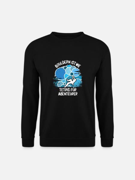 Vintage Bouldern Boulderer Klettern Kletterer - Unisex Pullover - Schwarz