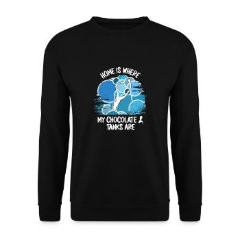 Taucher tauchen Sporttaucher Gerätetauchen - Unisex Pullover - Schwarz - Vorne - Alina (178cm) & Michal (187cm)