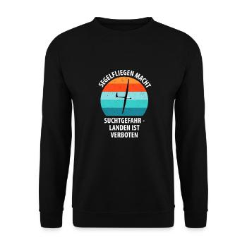 Segelflieger Segelfliegen Segelflugzeug Fliegen - Unisex Pullover - Schwarz - Vorne - Alina (178cm) & Michal (187cm)