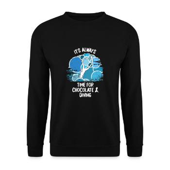 Taucher tauchen Sporttaucher Gerätetauchen - Unisex Pullover - Schwarz - Vorne - Alina (178cm) & Michal (187cm)