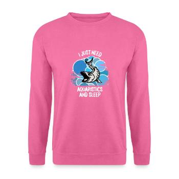 Aquarium Aquarianer Fische Zierfische Aquaristik - Unisex Pullover - Pink - Vorne
