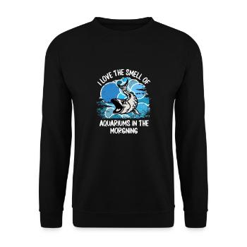 Aquarium Aquarists Fish Ornamental fish Aquaristics - Unisex Sweatshirt - black - Front - Alina (178cm) & Michal (187cm)