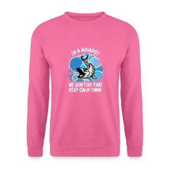 Aquarium Aquarianer Fische Zierfische Aquaristik - Unisex Pullover - Pink - Vorne