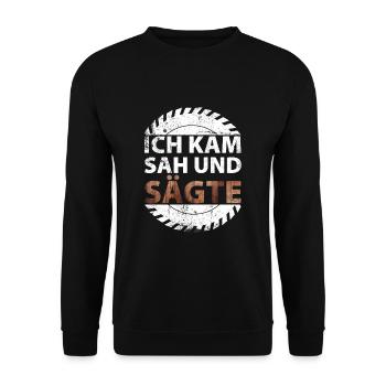 Charpentier Chambres de charpentier Craftsman Bois - Sweat-shirt Unisexe - noir - Devant - Alina (178cm) & Michal (187cm)