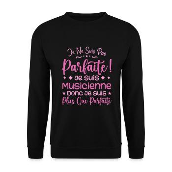 A more than perfect musician, a dream job - Unisex Sweatshirt - black - Front - Alina (178cm) & Michal (187cm)