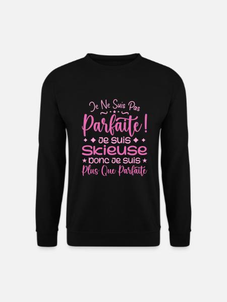 Ein mehr als perfekter Skifahrer, ein Traumberuf - Unisex Pullover - Schwarz