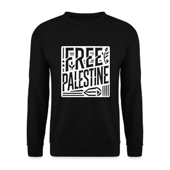 Free palestine - Sweat-shirt Unisexe - noir - Devant - Alina (178cm) & Michal (187cm)