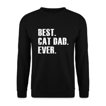 Best Cat Dad Ever - Awesome Gift For Cat Lover - Unisex Sweatshirt - black - Front - Alina (178cm) & Michal (187cm)