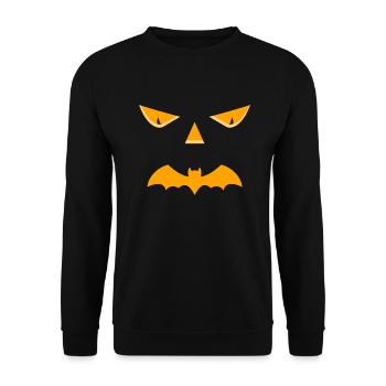 Pumpkin Face - Unisex Sweatshirt - black - Front - Alina (178cm) & Michal (187cm)