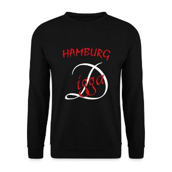 Hamburg Digga - Unisex Pullover - Schwarz - Vorne - Alina (178cm) & Michal (187cm)