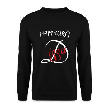 Hamburg Digga - Unisex Pullover - Schwarz - Vorne - Alina (178cm) & Michal (187cm)