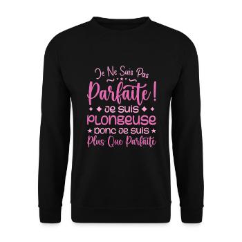 Eine mehr als perfekte Spülmaschine, ein Traumberuf - Unisex Pullover - Schwarz - Vorne - Alina (178cm) & Michal (187cm)